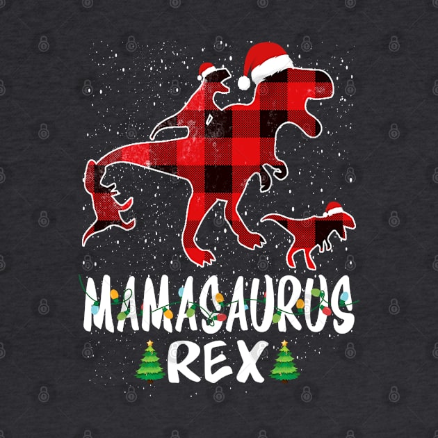 Mama T Rex Matching Family Christmas Dinosaur Shirt by intelus